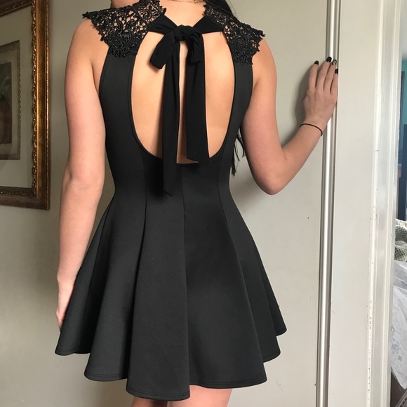 Lacey Black Dress - Picture 2 of 3
